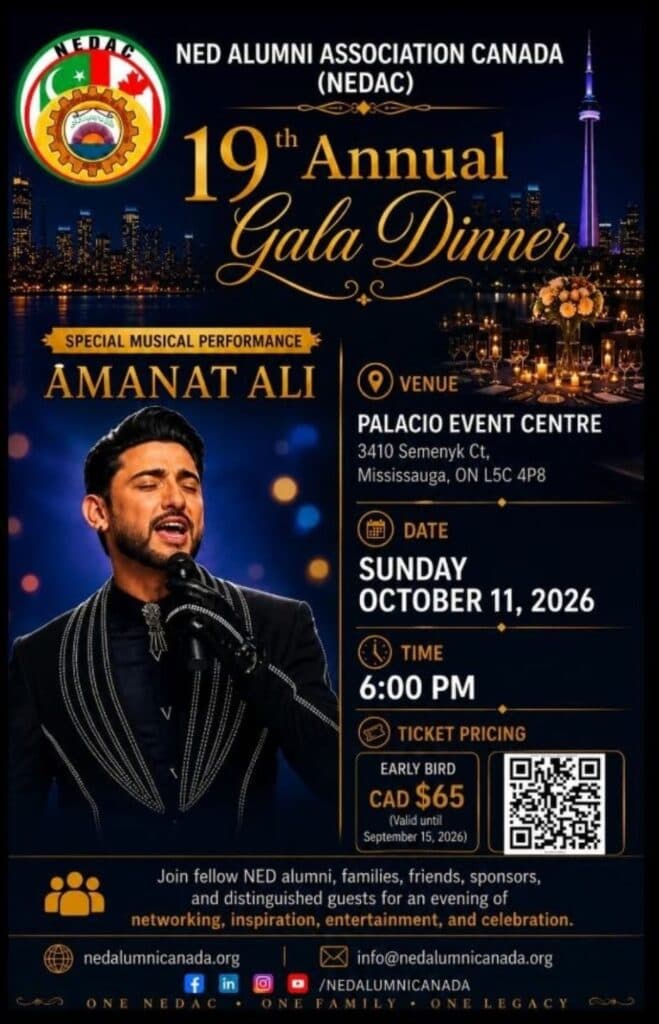 NED Alumni Canada 19th Annual Gala Dinner poster